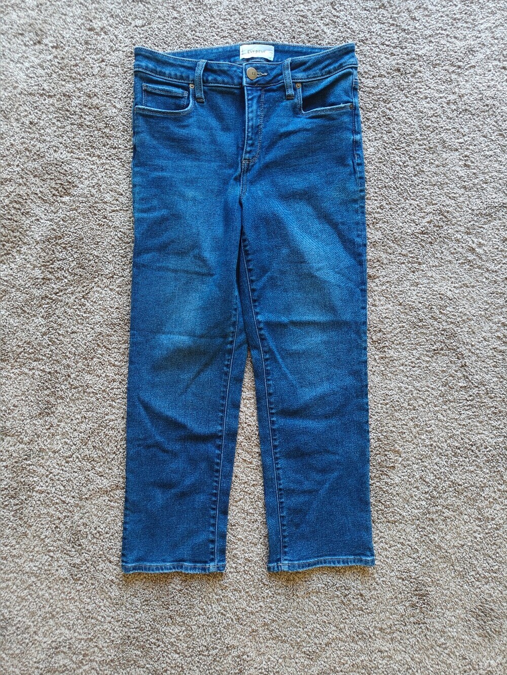 Evereve The EVER Straight Women's Straight Leg Blue Jeans Size 28 - Picture 1 of 4